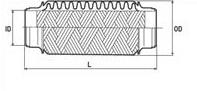 Труба гофрированная с внутр. плетением 54.5x203 