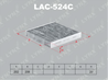 LAC-524C Фильтр салонный HONDA Jazz 1.2-1.4 08] / Insight 1.3 09]