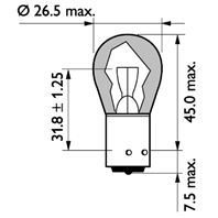 Py21w masterlife 24v (21w) лампа min10