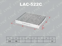 LAC-522C Фильтр салонный HONDA Civic 95-10/CR-V 95-02/Insight 00-06