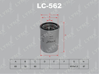 LC-562 Фильтр масляный LYNXauto
