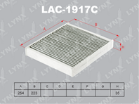 LAC-1917C Фильтр салона угольный LYNXauto