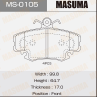 Колодки тормозные дисковые MS0105 от производителя MASUMA