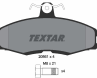 Колодки тормозные дисковые передние 2086105 от компании TEXTAR