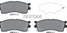 Колодки тормозные дисковые передние 2387301 от производителя TEXTAR