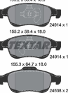 Колодки тормозные дисковые передние антискрип 2491401 от фирмы TEXTAR