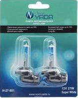 H27-881 12V 27W автолампа Nord YADA SUPER WHITE (NEW блистер к-т:2 шт)