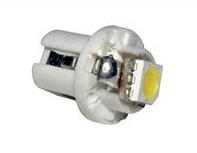 T5B8,5d-02 (1SMD) W1.2W Base:B8.5d 12V 0.1W 5lm светодиод WHITE (белый)TM NORD YADA		