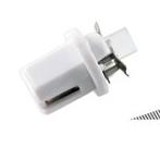 T5B8,5d-02 1LED W1.2W Base:B8.5D 12V 0.13W 2lm светодиод WHITE (белый) с патроном		