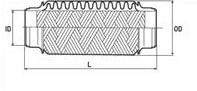 Труба гофрированная с внутренним плетением 54.5x254