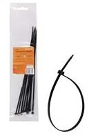 Стяжки (хомуты) кабельные 3,6*250 мм, пластиковые, черные, 10 шт.