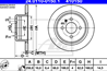 Диск торм bmw e30 1.6-2.5/2.5d/td 78-94 зад не вент 258x10