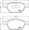 BREMBO P 24 061 Колодки тормозные FORD FOCUS II 04-/III 10-/MAZDA 3 03-/VOLVO S40 04- передние