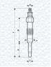 Свеча накаливания 062581201304 от фирмы MAGNETI MARELLI