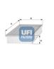 UFI Воздушный фильтр Ford  Mazda  Mercury