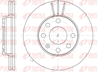 6061.10_диск тормозной передний!\ Opel Astra/Ascona/Kadett 1.4-1.7D 82&gt
