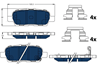 Klocek hamulcowy kpl. tyl nissan leaf electric 11.10-