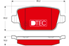 Колодки торм.зад. dtec cotec