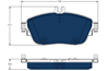 КОЛОДКИ HAM. DB P. W246 14-17 ELECTRIC BLUE