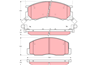 [gdb3086] trw колодки тормозные передние комплект на ось