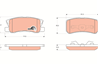 [GDB3247] TRW Колодки тормозные TRW Pajero 00-/Outlander  задние [GDB3247] комплект на ось