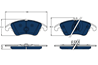 Klocek hamulcowy kpl. MERCEDES C (C204), C T-MODEL (S204), C (W204), C