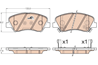 [GDB3548] TRW Колодки тормозные передние комплект на ось KIA RIO III  Hyundai Solaris