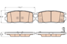 Колодки задние opel antara  chevrolet captiva 1/11- gdb3566