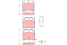 [GDB1368] TRW Колодки тормозные передние комплект на ось