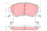 [GDB1142] TRW Колодки тормозные передние комплект на ось