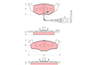 [gdb1586] trw колодки тормозные передние комплект на ось