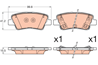 TRW GDB3594 Колодки тормозные HYUNDAI i40/SSANG YONG ACTYON 11- задние