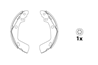 Колодки барабанные JEEP CHEROKEE (KJ) 01-08, G.CHEROKEE (ZJ) 91-99 GS8865