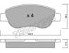 Колодки торм перед Renault Megane II (1.4) 02- 122.9х49