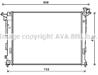 AVA HY2285_радиатор системы охлаждения! МКПП Hyundai ix35  Kia Sportage 2.0i 09
