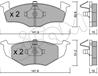 T=15 0mm колодки тормозные перед vw golf iii 1 4/