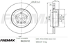 Диск тормозной задний BMW 3-сер F30, GT F34, 4-сер F36, F34 M-sport 13-  345x24 mm