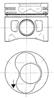 99 742 700_поршень! d81x2.5x2x3 STD (1-2 цил.) VW LT35/LT46/TR 2.5TDi 96&gt