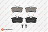 Колодки тормозные дисковые E:4 задн FORD: FIESTA V 05-, FOCUS 98-04, FOCUS седан 99-04, FOCUS универсал 99-04