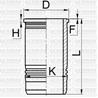 120,00 mm.  Гильза K=139 L=249,5 H=11,2 D=149 c хоном