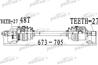 Полуось передний мост слева 27x673x62 2x27 ABS:48T