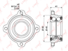 WB-1472 Подшипник ступицы колеса | зад прав/лев | LYNXauto
