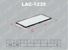 LAC-1235 Фильтр салонный MERCEDES-BENZ Sprinter 95-06  VOLKSWAGEN LT 96-06
