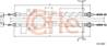 Трос стояночного тормоза задн FORD TRANSIT CONNECT 200/220 DS1,8TDdi-1,8TDCi-1,8 (small mod.) notABS 08- mm1784/1588+1784/1588
