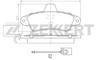 Колодки торм. диск. зад Ford Cougar 98-  Mondeo 93