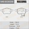 Колодки тормозные дисковые MSE0009 от компании MASUMA