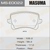 Колодки тормозные дисковые MSE0022 от фирмы MASUMA