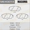 Колодки тормозные дисковые MSK0014 от компании MASUMA