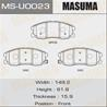 Колодки тормозные дисковые MSU0023 от компании MASUMA