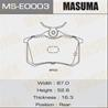 Колодки тормозные дисковые MSE0003 от производителя MASUMA